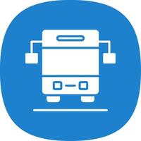 Bus Glyph Curve Icon Design vector