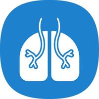 Pulmonology Glyph Curve Icon Design vector