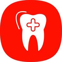 Dental Care Glyph Curve Icon Design vector