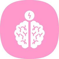 Neurosurgery Glyph Curve Icon Design vector