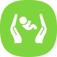 Postnatal Care Glyph Curve Icon Design vector