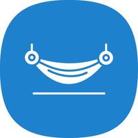 Hammock Glyph Curve Icon Design vector