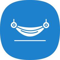 Hammock Glyph Curve Icon Design vector