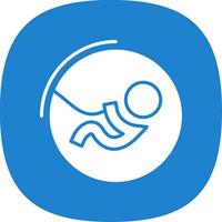 Fetus Glyph Curve Icon Design vector