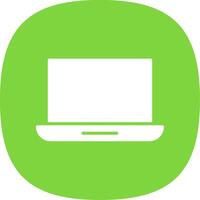 Laptop Glyph Curve Icon Design vector