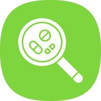 Search For Drugs Glyph Curve Icon Design vector