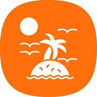 Island Glyph Curve Icon Design vector