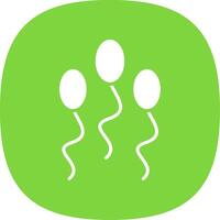 Sperm Glyph Curve Icon Design vector