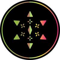 Firework Glyph Due Color Icon Design vector