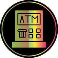 Atm Machine Glyph Due Color Icon Design vector