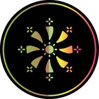 Firework Glyph Due Color Icon Design vector