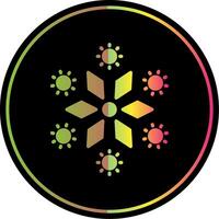 Firework Glyph Due Color Icon Design vector