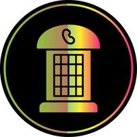 Phone Booth Glyph Due Color Icon Design vector