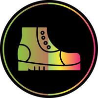 Boots Glyph Due Color Icon Design vector