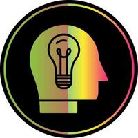 Idea Glyph Due Color Icon Design vector