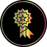 Badge Glyph Due Color Icon Design vector