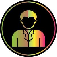 Customer Glyph Due Color Icon Design vector