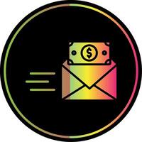 Bribe Glyph Due Color Icon Design vector