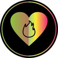 Passion Glyph Due Color Icon Design vector