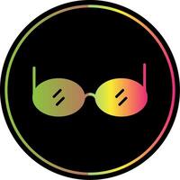 Gafas de sol glifo debido color icono diseño vector