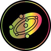 Galaxy Glyph Due Color Icon Design vector
