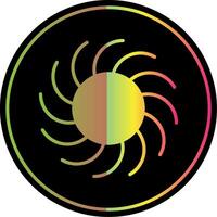 Nebula Glyph Due Color Icon Design vector