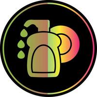 Dish Glyph Due Color Icon Design vector