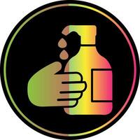 Hand Wash Glyph Due Color Icon Design vector