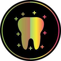 Tooth Glyph Due Color Icon Design vector