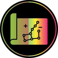 Constellation Glyph Due Color Icon Design vector