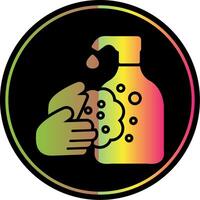 Hand Wash Glyph Due Color Icon Design vector