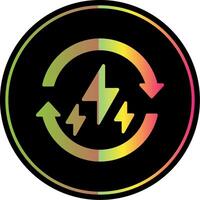 Renewable Energy Glyph Due Color Icon Design vector