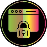 Web Security Glyph Due Color Icon Design vector