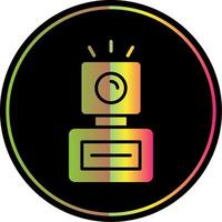 Camera Flash Glyph Due Color Icon Design vector