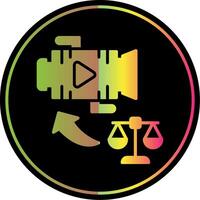Laws Glyph Due Color Icon Design vector