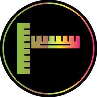Ruler Glyph Due Color Icon Design vector