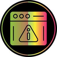 Warning Glyph Due Color Icon Design vector