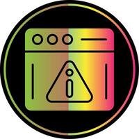 Warning Glyph Due Color Icon Design vector