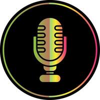 Microphone Glyph Due Color Icon Design vector