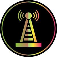 Radio Tower Glyph Due Color Icon Design vector