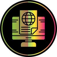 News Report Glyph Due Color Icon Design vector