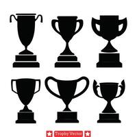 The Ultimate Prize Trophy Set for Winners vector