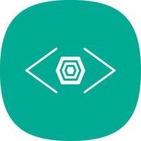 Bracket Glyph Curve Icon Design vector