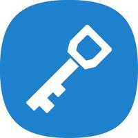 Key Glyph Curve Icon Design vector