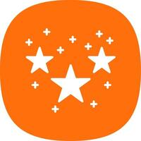 Stars Glyph Curve Icon Design vector