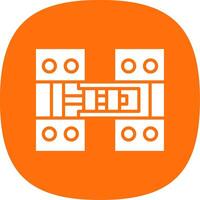 Hinge Glyph Curve Icon Design vector