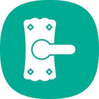 Door Handle Glyph Curve Icon Design vector