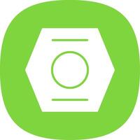 Nut Glyph Curve Icon Design vector