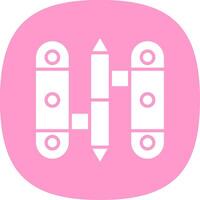 Hinge Glyph Curve Icon Design vector