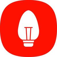 Candle Light Glyph Curve Icon Design vector